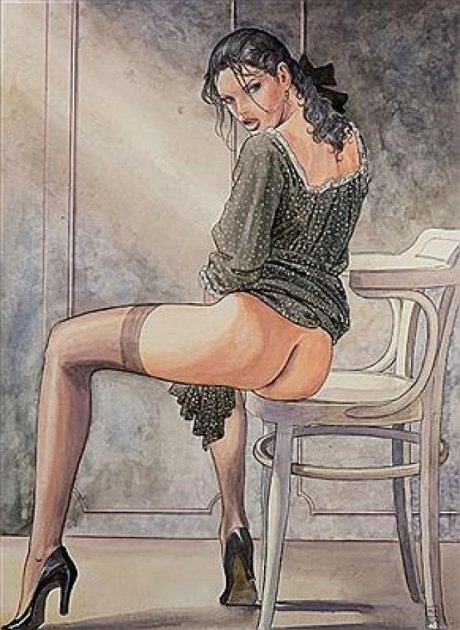 Dibujo erótico de Milo Manara